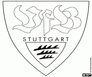 Stuttgart badge coloring page