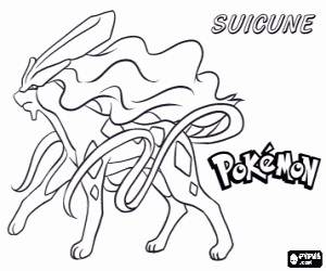 Suicune, Pokémon coloring page