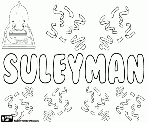 Suleyman, male first name coloring page