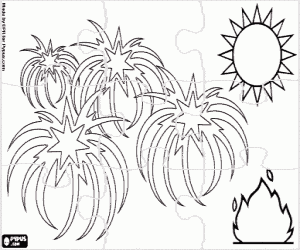 Summer solstice puzzle coloring page