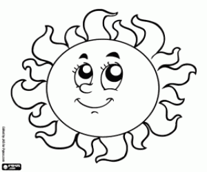 Sun coloring page