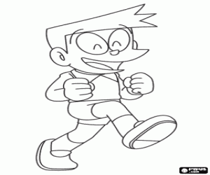 Suneo, character of Doraemon coloring page