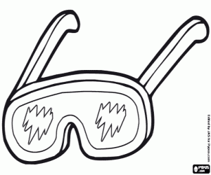 Sunglasses for snow coloring page