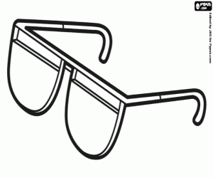Sunglasses for the trip coloring page