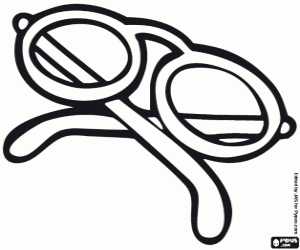 Sunglasses coloring page