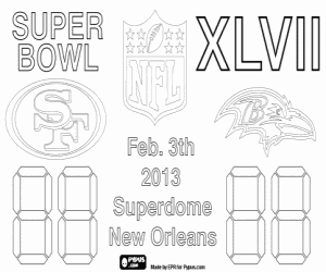 Super Bowl 2013, New Orleans coloring page