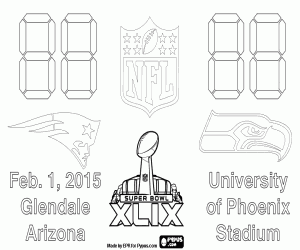 Super Bowl 2015, Arizona coloring page