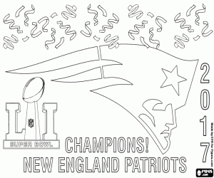 Super Bowl New England Patriots coloring page