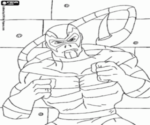 The super villain Scorpion coloring page