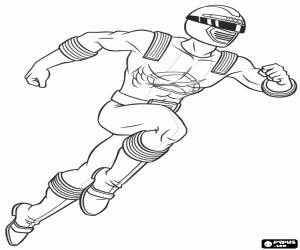 A superhero Power Ranger coloring page