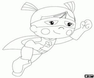 The superheroine Chloe coloring page
