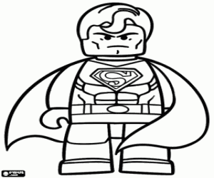 Superman, character of Lego coloring page