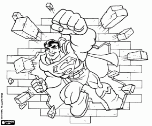 Superman in the Super Friends comics coloring page