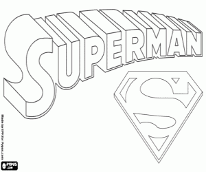 Superman logo coloring page