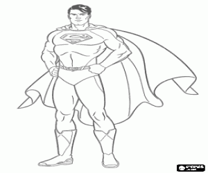Superman, the steel Man coloring page