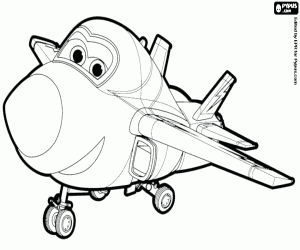 The supersonic aircraft Jerome coloring page
