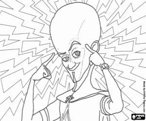 The supervillain Megamind coloring page