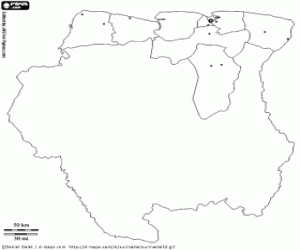 Suriname map coloring page