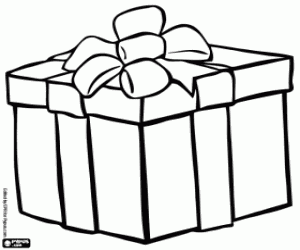 A surprise gift for Christmas coloring page
