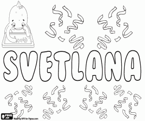 Svetlana, name of Slavic origin coloring page