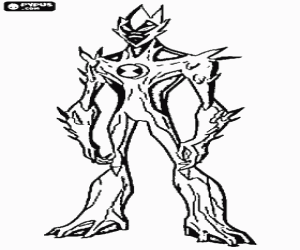 Swampfire, an alien from Ben 10 coloring page
