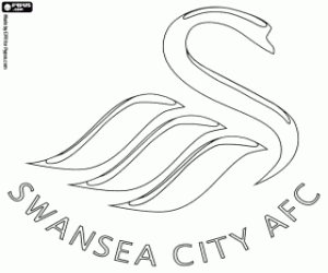 Swansea City logo coloring page