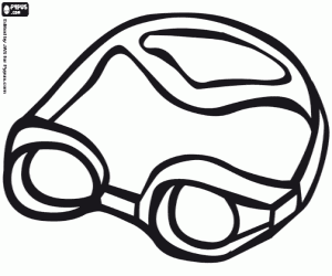 Swimming goggles coloring page
