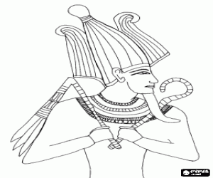 Symbols of the Pharaoh's power coloring page