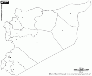 Syria map coloring page