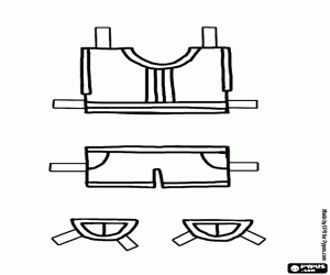 T-shirt and pants for summer coloring page