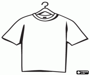 T-shirt to decorate coloring page