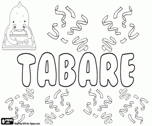 Tabaré, name with tupian origin  coloring page