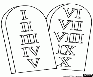The tables of the law coloring page