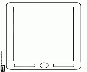 A tablet, a portable device coloring page