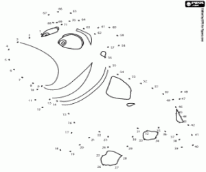 The Tad Jones dog, dot to dot coloring page