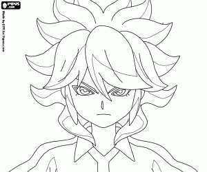 Taiyou, a footballer of anime coloring page