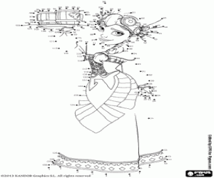 Talia, a dot to dot drawing coloring page