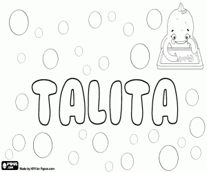 Talita, name of Aramean origin coloring page