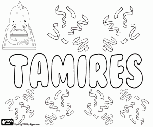 Tamires, common name in Brazil coloring page