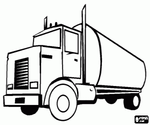 Tank truck - Tanker lorry coloring page