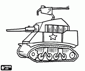 Tank coloring page