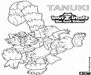 Tanuki, Invizimals The Lost Tribes coloring page