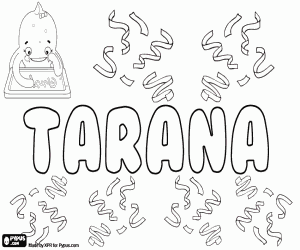 Tarana, hindiname coloring page