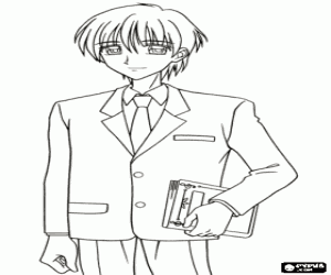 Taro, the professor of music coloring page