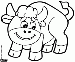 Taurus, a zodiac sign coloring page