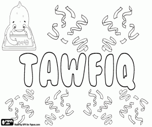 Tawfiq, variant of Toufik coloring page