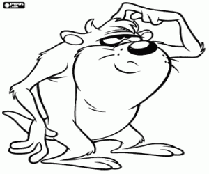 Taz, the Tasmanian devil coloring page