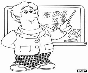 The teacher, Mr. Jeff Pringles coloring page