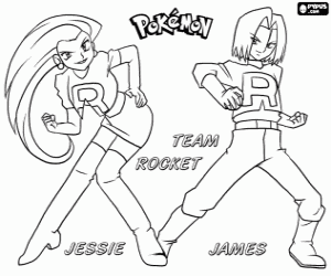 Team Rocket, Pokémon coloring page