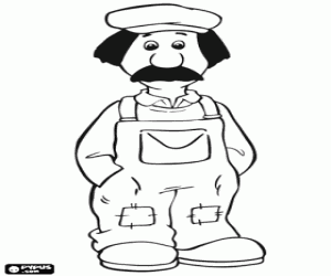 Ted Glen, fictional character coloring page